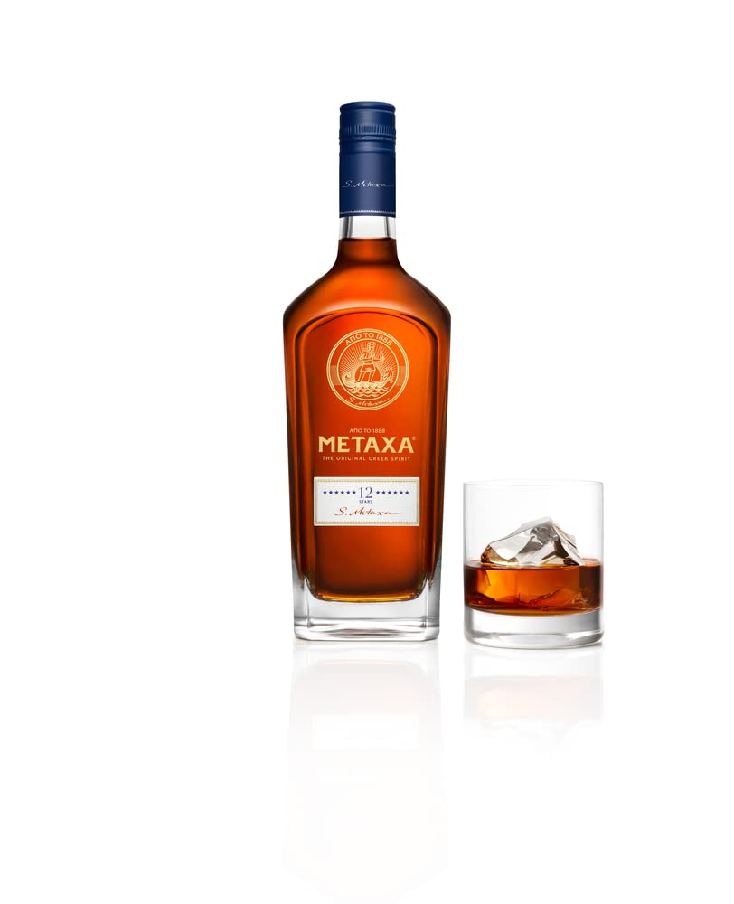 METAXA 12 - Brandy, 12 Estrellas, 40% Volumen de Alcohol, 70 cl