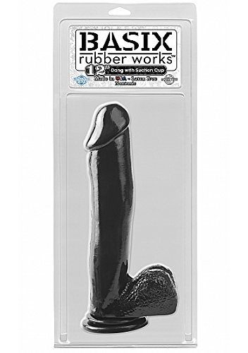 Gode ventouse réaliste Basix Rubber Works 30 cm x 5,8 cm