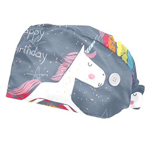 Chapeaux de travail pour hommes et femmes JDEZ : lot de 2 bonnets bouffants colorés réglables