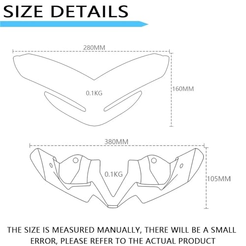 Ailerons de carénage avant Z900 extension nez moto pour l'appui aérodynamique
