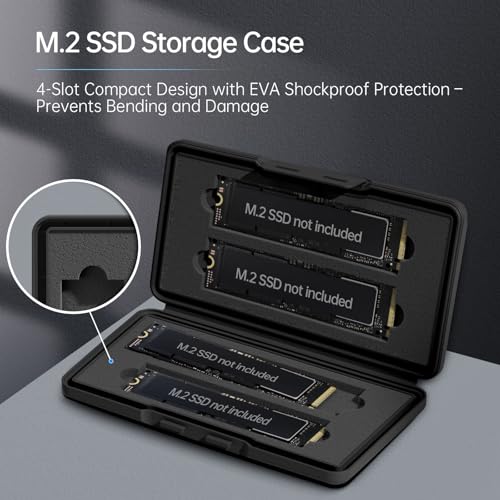 Caja para almacenamiento M.2 SSD con 4 ranuras y base USB C miniatura 2
