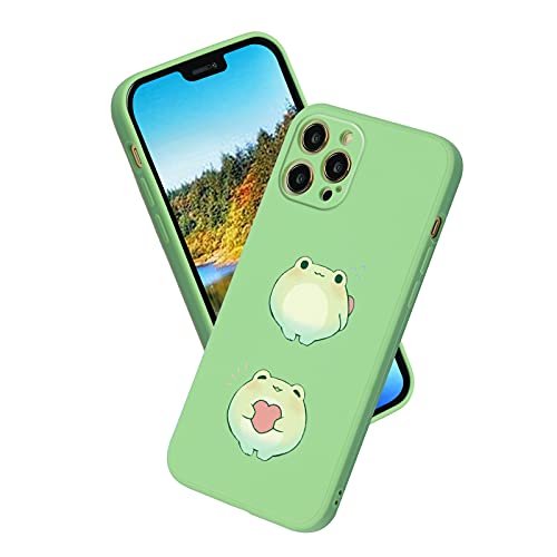 Suitca Compatible With Iphone 12 Pro Max, Cute Frog Love Pattern Phone Case For Max,Kawaii Cool Design Girls Women Kids Durable Soft Slim Bumper Protective Cover, 6.7 In #TOP2