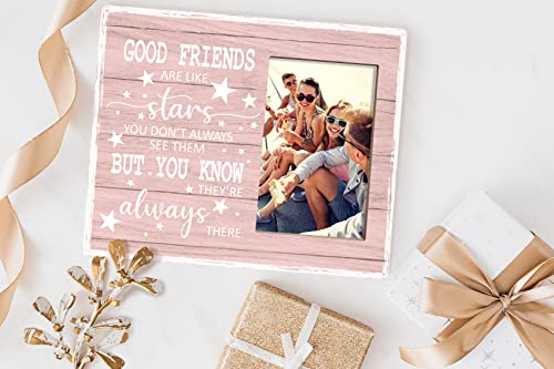 Good Friends Are Like Stars Picture Frame - Birthday Christmas Graduation Gifts For Best Friend Bbf Bestie,Friendship Gifts For Women Friends,Long Distance Best Friend Picture Frame Gifts 8X10 In #TOP1