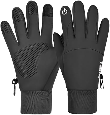 Winter Waterproof Gloves with Touchscreen Fingers for Men Women ,Windproof Liner Thermal for Running Cycling Driving Hiking