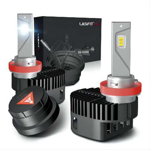 LASFIT 2019-2022 Chevy Silverado 1500 H11 LED Bulbs Regular Lights for WT, Custom and Custom Trail Boss, 2020-2022 Silverado HD 2500 3500 H11 H9 LED Bulbs for WT , Custom and LT. 10000LM 100W