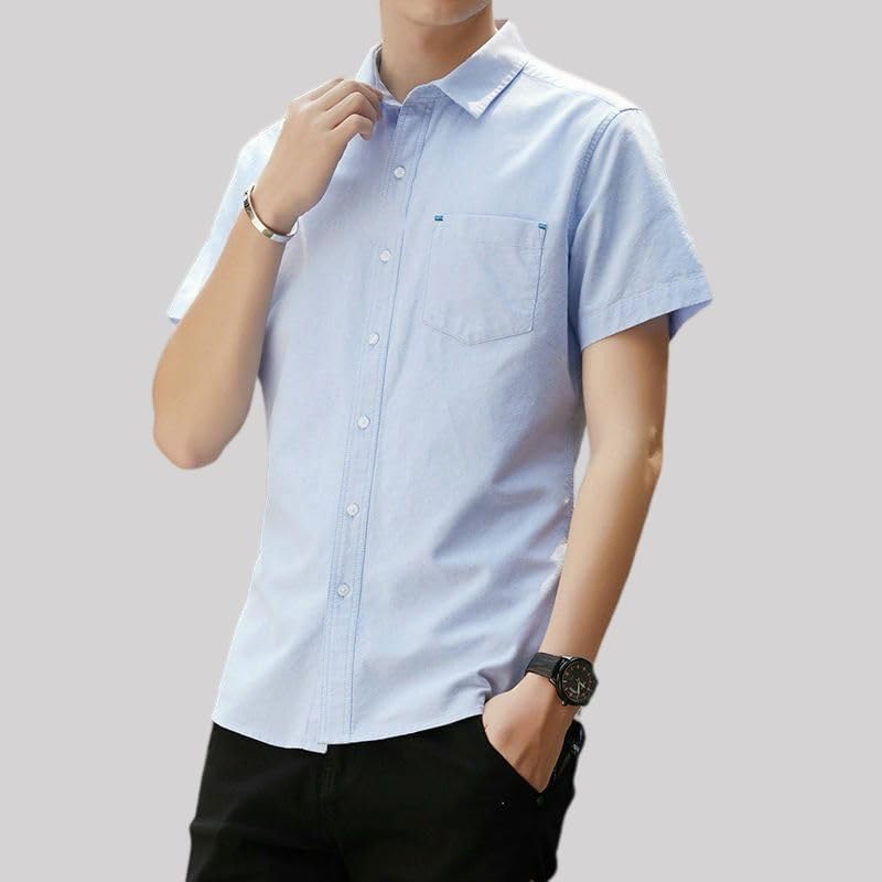Chemise manches courtes coton homme coupe ajustée infroissable chic