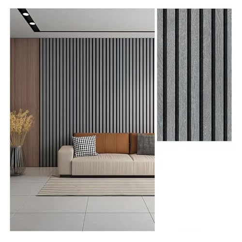 Azulejos de pared con efecto madera, láminas de vinilo autoadhesivas con reverso adhesivo para decoración de paredes, cocinas y baños, papel tapiz autoadhesivo. Lead-Gray 10-meters*60cm
