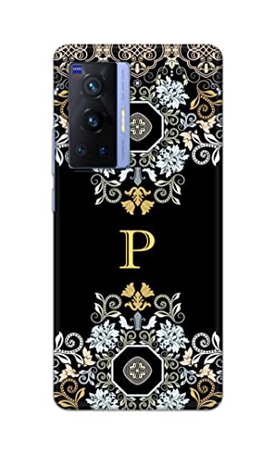 Image of Printed Hard Back Cover Case for Vivo X70 Pro Back Cover (Alphabet P) -1803
