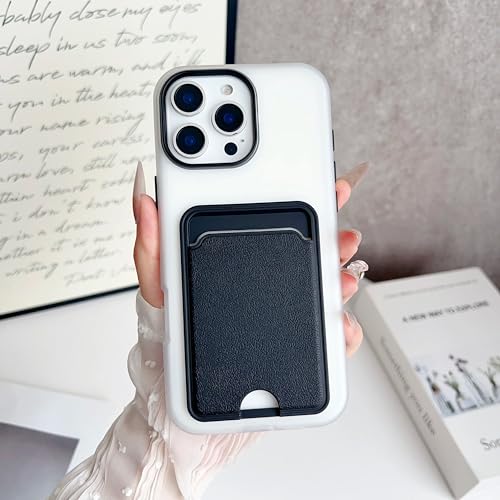 Étui portefeuille en cuir iPhone 16 noir idéal pour voyager léger au quotidien
