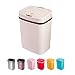 Produktbild Sensor Mülleimer 12 Liter Automatik Abfalleimer bunt Push Kücheneimer Küche Bad Wohnzimmer (12 L, Creme)