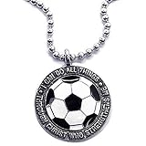 FORGIVEN JEWELRY Soccer Necklace I Can Do All Things Made in The USA