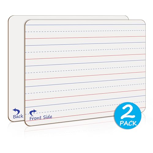 2 Pack Dry Erase Boards, 9″x12″ Double Sided Small Whiteboards with