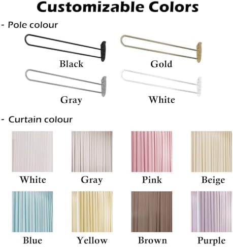 U-S Privacy Curtain Rod for Hospitals, SPAs & Salons | Wall-Mounted Room Divider with Flat Hook | Adjustable & Durable Design