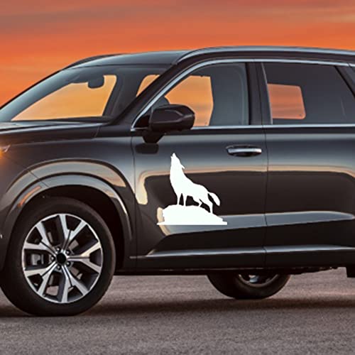 Confezione da 4 adesivi per auto re lupo, adesivi