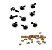 50PCS Clear and Black Plastic Safety Crystal Eyes for DIY Sewing Crafting Buttons for Puppet Bear Doll Animal Stuffed Toys (12mm)