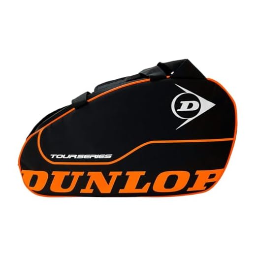 Dunlop 10316686 DAC PDL Dunlop Tour Intro Paletero, Tamaño mediano con 2 compartimentos, Material 100% Poliéster, Negro y Naranjo