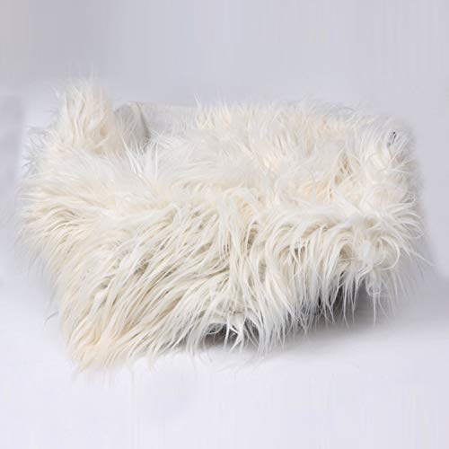 Cvery Couverture pour nouveau-né en fausse fourrure douce - Pour photographie 50 x 60 cm, beige, 8# Cover