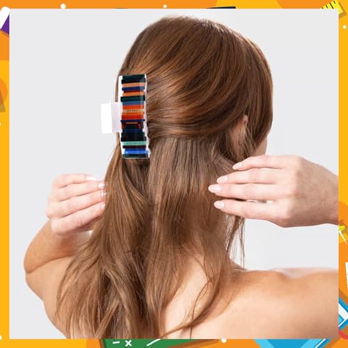Set de 3 pinzas para cabello estilo garra, diseño único miniatura 7