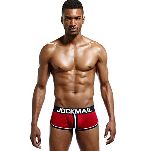 JOCKMAIL Men's Boxer Briefs Men Open Back Underwear Cotton Comfort Soft Boxer Brief for Men3