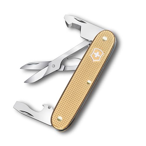 VICTORINOX(ビクトリノックス) マルチツール コンパニオン スリム アロックス ナイフ アウトドア キャンプ 防災 ナイフレス ブレードレス サバイバル 十徳 6機能を搭載 スイス製 小型 誕生日 プレゼント ギフト ゴールド 金 【国内正規品】