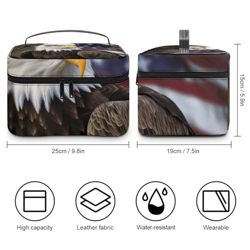 Foldable Travel Luggage Bag for Men And Women, Dry And Wet Separation Portable Travel Luggage Bag, American Bald Eagle Printed Waterproof Sports Luggage Bag, Fitness Bag2
