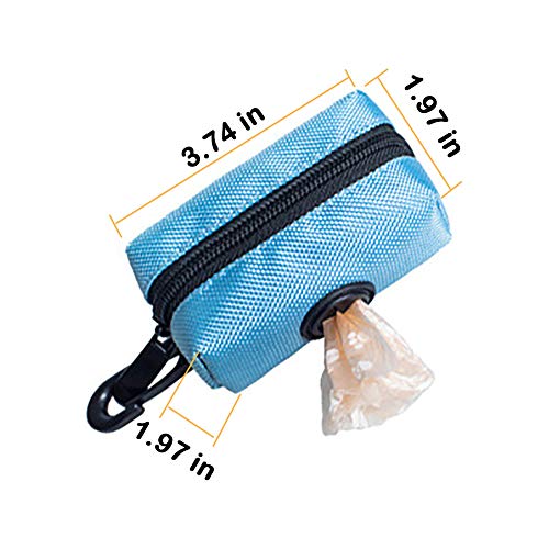 Image of Love Dream Dog Poop Bag Holder Leash Attachment, Pet Waste Bag Dispenser, Fits Any Dog Leash for Waiking Running and Hiking (Blue)