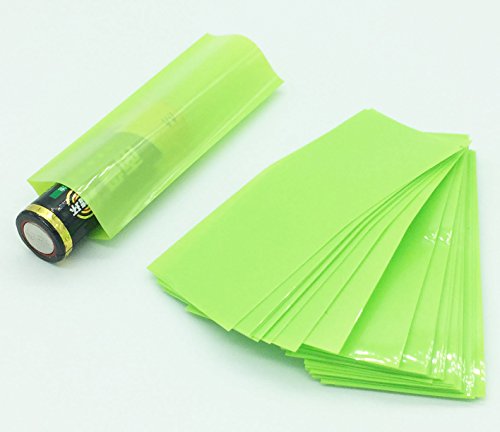 SpzcdZa 300Pcs 10 Color 29.5MM 18.5MM Flat PVC Heat Shrink Tubing Tube for 18650 18500 Battery Shrink Film