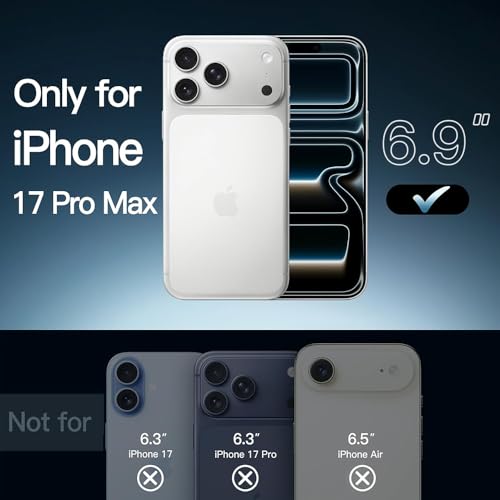 Image of iPhone 17 Pro Max Magsafe Hard Back Case | Matte Design & 360 Protection | Military-Grade Apple iPhone 17 Pro Max Cover | Strong Magnet Back - Blue