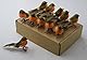 ToSSme Vogel 10 Stück Rotkehlchen für Weihnachtsbaum, Dekoration, sehr niedliche künstliche Feder, Orange, 5,0 cm x 4,0 cm x 2,0 cm, 5.0cm x 4.0cm x 2.0cm