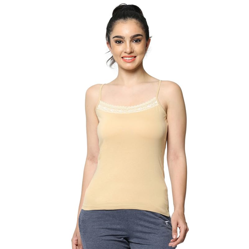 envie Contour Fit Round Neck Short Length Lace Camisole - Sleeveless Lace Camisole for Women's-picture-7