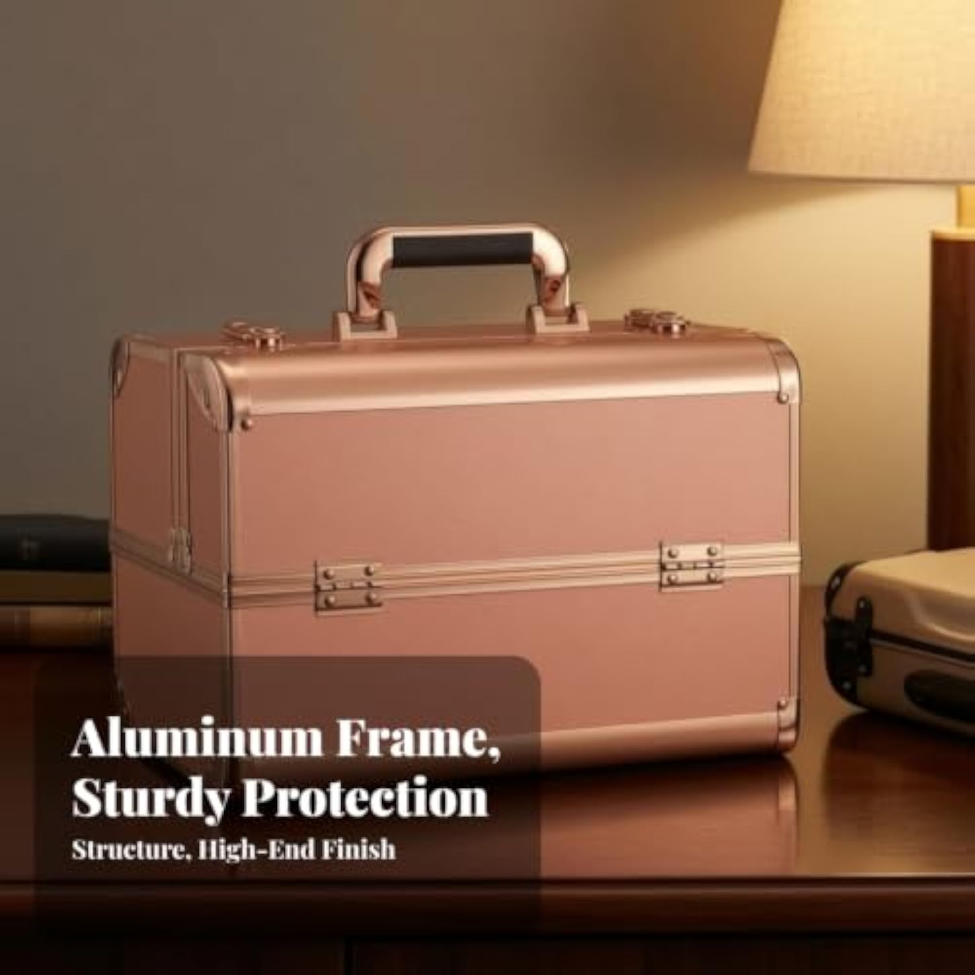 Portable Makeup Train Case, Travel-Friendly Organizer
