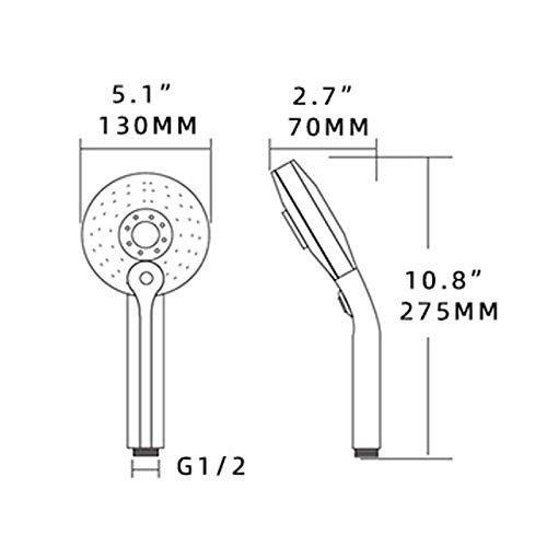 Pommeau de douche à main en ABS haut de gamme à affichage LED - 4