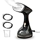 OKYUK Steamer Dampfglätter 1800W, Tragbarer Dampfglätter Konstante, Hemdenbügler, 320ml Dampfbügeleisen Tank, mit 2 Dampfbürste, für Zuhause, Büro, Reisen, Steam Iron Faltenentferner (Schwarz)