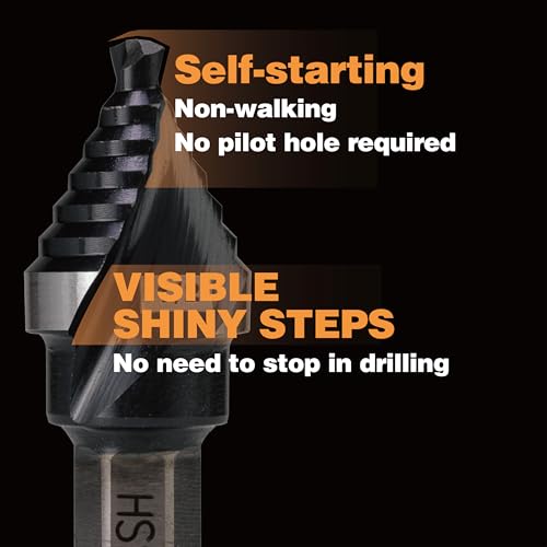 Image of 1 /2 inch Single Size M35 Step Drill Bit Unibit for Hole Drilling
