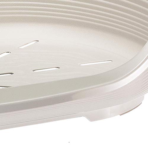 Ferplast Dog And Cat Bed, Plastic Dog Bed Small, Perforated Bottom, Anti-Slip, Comfortable Chin-Rest, White, 49 X 36 X H17,5 Cm. #TOP5