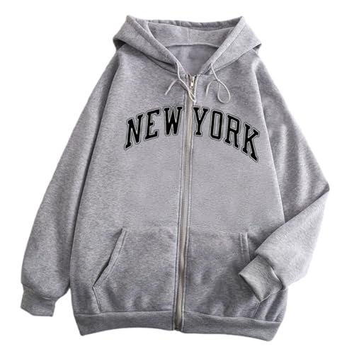 Casual Sweatshirt for Women Men Y2k Hoodie Men Women Zip Up Letter Print Hoodie Cardigan Sweatshirt with Pocket