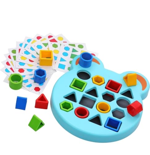 Image of Shape Matching Game for Kids | Fishing & Matching Wooden Board Toy for 3-7 Years | Montessori Fine Motor & Colour Learning Game