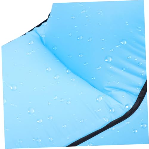 Canapé gonflable portable extérieur nylon bleu coussin de camping - 4