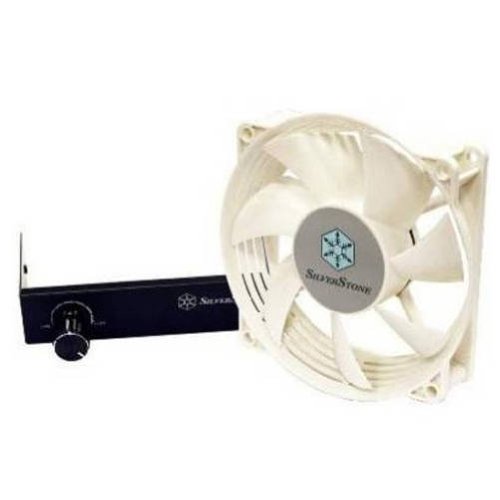 SILVERSTONE FM92B 90X90X25 CON ASPAS DE 110X110 Y REGULADOR NEGRO