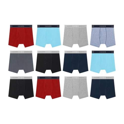 Image of Hanes Boys' Underwear Boxer Briefs Or Briefs Pack, 8 Or 12 Pack, Cotton Stretch Underwear for Boys & Toddler Boys
