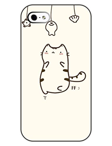 SUPER-CASE Print Phone Case - Protect Shell Plastic Case Cover DESIGN with Cute Cat for Apple Iphone 5 5S