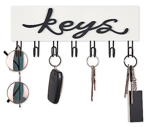 Mkono Key Holder For Wall Decorative With 7 Hooks thumb #4