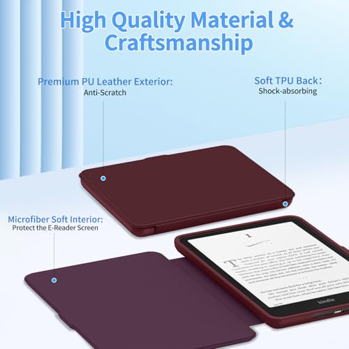 Image of Sanyetral Protective Case with Auto Wake /Sleep Function, Incompatible with TCL Remarkable Nokia -Red