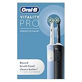 Oral-B Vitality Pro 2x Electric Toothbrushes For Adults, 2 Toothbrush Heads, 3 Brushing Modes Including Sensitive Plus, 2 Pin UK Plug, Black & Blue