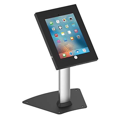 Brateck PAD1204AB Kiosk Desk Stand w/Security Lock Screw, Compatible with iPad 2/3/4/Air/Air2 - Black