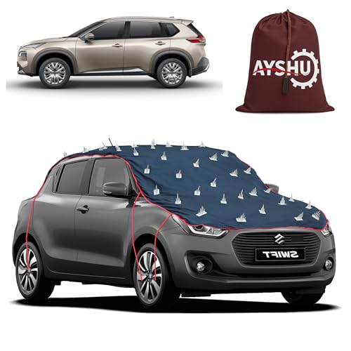 Image of AYSHU Water-Resistant Spike Car Cover for Nissan X-Trail - Protects from Dogs, Monkeys, Dust, Sunlight & UV - Full Roof Universal Fit