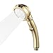 Produktbild Lvjkes Handbrause Duschkopf, Duschköpfe, 360-Grad-Drehgriff mit 3 Modi Hochdruck-Wassersparen, Stop-Button-Design, Edelstahl-Wasserauslass für Universaldusche, Golden