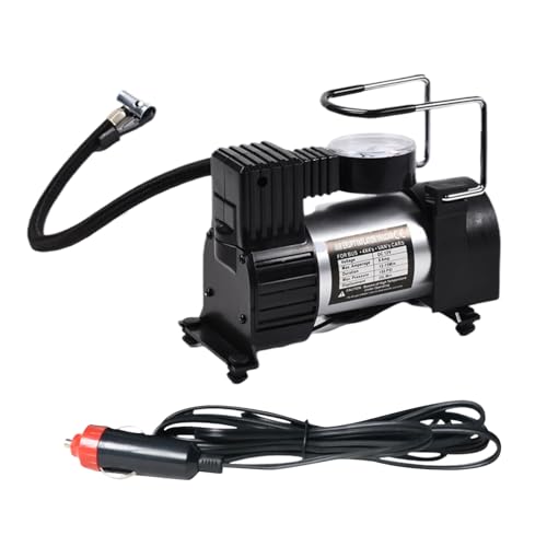 Portable Tire Inflator: Designed for on the go use, this compact air compressor allows easy inflation of car tires, bike tires, balls, pool floats, and other inflatables during travel, camping, or road trips