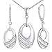 Produktbild SILVEGO Damen Schmuck-Set aus 925 Sterling Silber Ovale mit Zirkonia