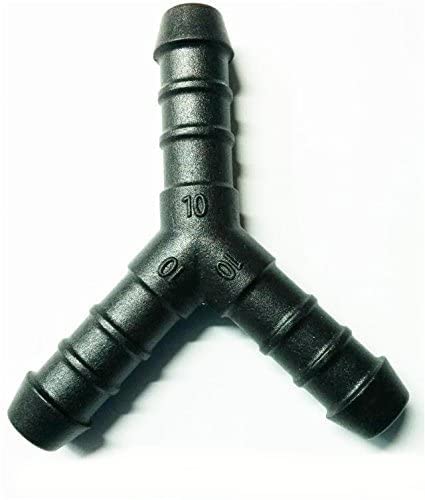 10mm Y Piece Plastic Barbed Connector Pipe Hose Joiner Tubing Air Fuel Water